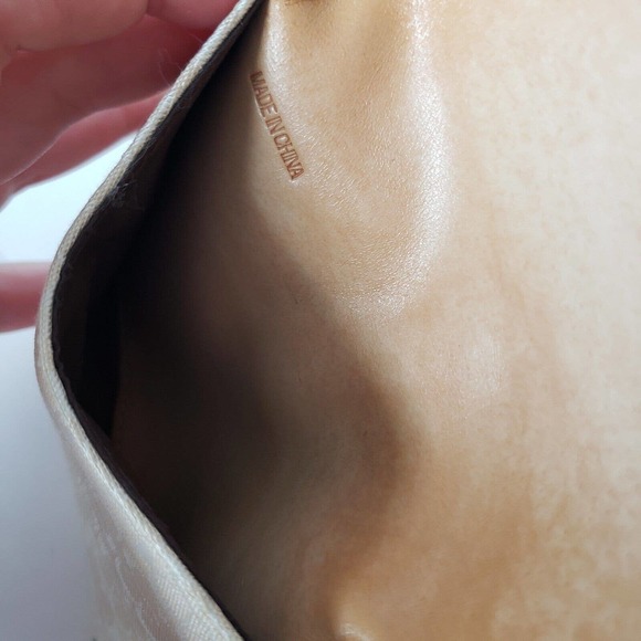 COACH Purse Card Wallet Cream White Leather Mini CC Monogram Small 4x3 Envelope - Picture 5 of 8